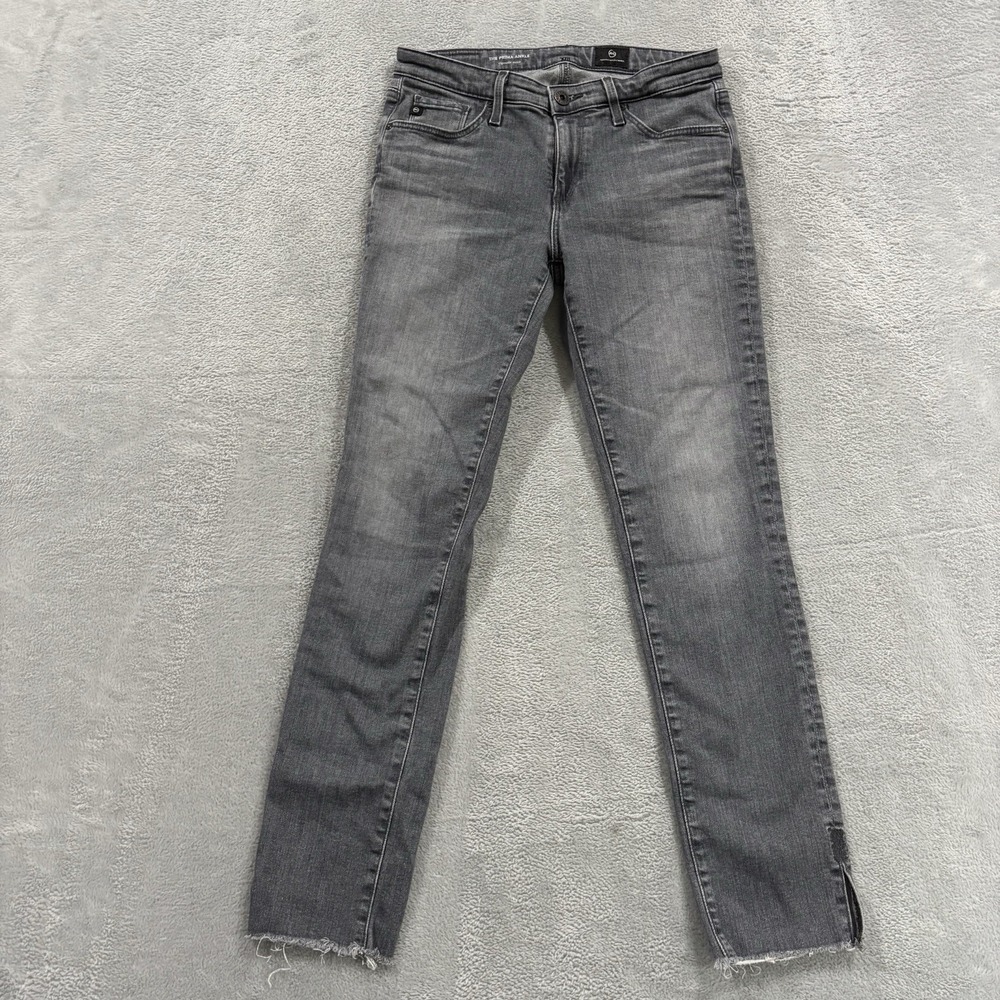 AG Adriano Goldshmied Jeans Women's 26 R The Prima Ankle Cigarette Light Gray